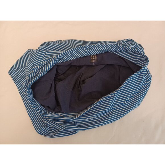 Title Nine Skort Skirt Womens Sz L Blue Striped Buttah Golf Tennis Pickleball - Picture 7 of 9